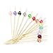 100ct Bamboo Cute Cocktail Picks, Disposable Eco-Friendly Fruit kabob Skewers Picks for kinds of Parties