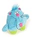 goDog Happy Fat Catz Squeaky Plush Dog Toy, Chew Guard Technology - Bright Blue, Small