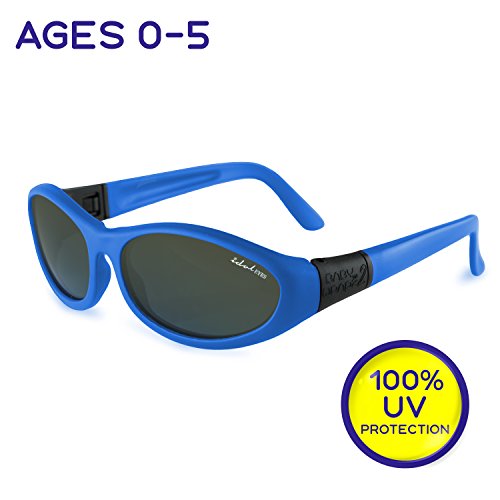 Baby Wrapz Kids Sunglasses for Ages 0-5 Years Old â€“ Toddler Sunglasses for Boys and Girls w/100% UV Protection - Soft Rubber Frame & Headband Strap