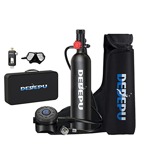 DEDEPU Mini Scuba Tank Kit, DOT Certified Diving Tanks, 1L Portable