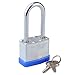 SEPOX 40mm Keyed Alike Padlock 4 Pack Laminated Steel Keyed Padlocks with Long Shackle, 1-9/16