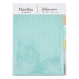 Martha Stewart Discbound Dividers with Pockets, Side-Tab Format, Blue (44912)