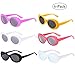 Retro Oval Mod Thick Frame Clout Goggles Kurt Cobain Sunglasses (6-color)