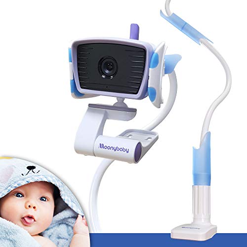 Baby Monitor Mount, Universal Infant Video Monitor Holder by Moonybaby, Baby Camera Shelf, Baby Monitor Stand, Flexible Camera Stand and Bendy Arm for Nursery, Fit for Most Baby Cameras