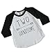 Bump and Beyond Designs Unisex-Child Second Birthday Two Handsome Shirt Black, 2T, 3/4 Sleeve