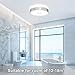 Onforu 18W LED Flush Mount Ceiling Light, 1600lm Bathroom Ceiling Lamp IP65 Waterproof, Round Bedroom Ceiling Light Fixture 5000k Daylight White, 150w Equivalent for Kitchen Hallway Balcony