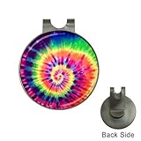 Classic Tie Dye Golf Ball Marker Hat Clip