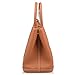 Ainifeel Women's Genuine Leather Top Handle Handbag Shopping Bag Tote Bag (Brown)
