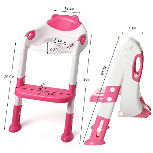 Fedicelly Potty Training Seat Ladder Girls,Toddlers Potty Seat Toilet