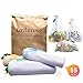 Reusable Produce Bags, Lavinrose Reusable Mesh Produce Bags with Drawstring & Tare Weight Tags, Durable Overlock-Stitched Strength, See-Through & Washable Storage Bags, Set of 15