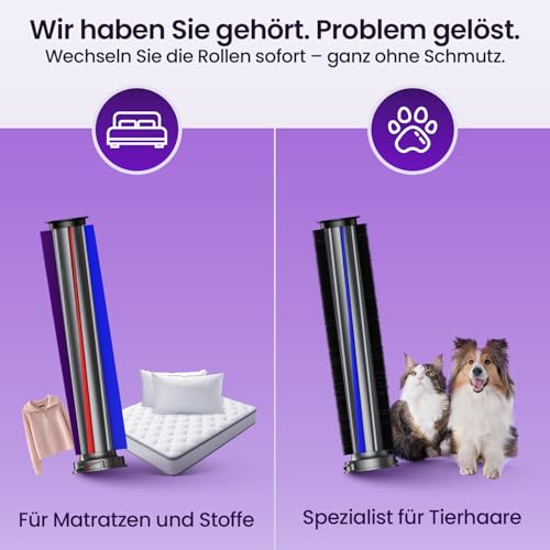 Mite Vacuum Cleaner for Mattresses with 18 kPa Suction Power, UV-C Light, 63°C Hot Air and 2 Brushes, Bed Vacuum Cleaner and Mattress Cleaner for Mattresses, Beds, Sofa