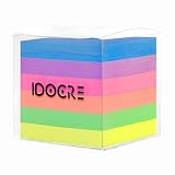 Idocre Sticky Notes 3x3 inches - 12 Pads/Pack, Waterproof Post It Notes, Neon Multi Color Memo Notepads