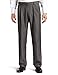 Haggar Men's Big-Tall Cool 18 Gabardine Hidden Expandable Waist Pleat Front Pant, Graphite, 46x29