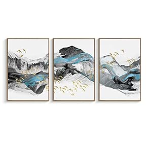 Framed Canvas Wall Art for Living Room, Bedroom Canvas Prints for Home Decoration Ready to Hanging - 16"x24"x3 Panels