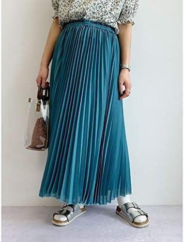 Amazon アースミュージック エコロジー Earth Music Ecology 13 17 21号 すきな丈プリーツスカート ミモレ ブルーグリーン 21 スカート 通販