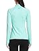 baleaf Women's Thermal Fleece Pullover Jacket Half Zip Thumbholes Long Sleeve Running Hiking Tops Workout Shirt Cold Weather Zipper Pockets Aqua L