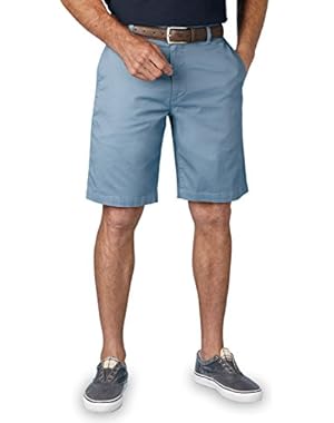 Big & Tall Flat-Front Twill Shorts