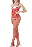 Vorifun Women's Sexy Bodystocking Strap Bodysuits