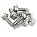 M6 x 25mm Flanged Hex Head Bolts Flange Hexagon Screws, Stainless Steel A2, DIN 6921, 25 PCS