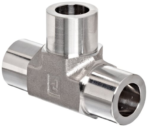 Parker Weld-Lok 8 JW-SS Stainless Steel 316 Socket Weld Tube Fitting, Tee, 1/2" Tube OD, 0.44" Bore