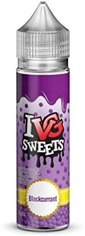I VG E Liquid 50ml Premium Vape Juice Refill SHORTFILL All Flavours Range 0 mg No Nicotine (I VG Blackcurrant Sweets)