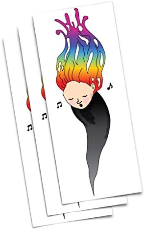 Tattoo Moments Sleeping Girl Rainbow Temporary Tattoo for Wrist, Forearm and Ankle