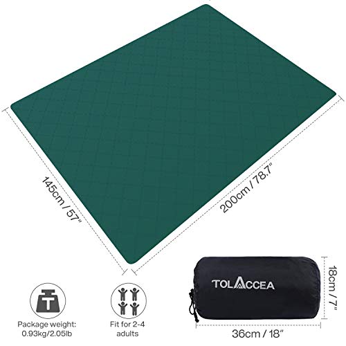 Tolaccea Couverture d\'extérieur en polaire chaude et imperméable idéale pour le camping, le pique-nique, la plage, la maison, la voiture