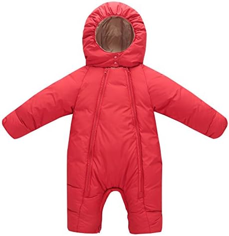 Aomige Kids Toddler Baby Winter Thicken Bunting Romper Snowsuit Pram Bunting Double Zipper Long Sleeve Jumpsuit For Girls and Boys(0-18 Month)