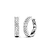 Cate & Chloe Alice Graceful 18k White Gold Plated Hoop Earrings w/Swarovski Crystals, Beautiful Classic Round Cut Diamond Crystal Cluster Silver Fashion Hoops Earring Set - Hypoallergenic - MSRP $149