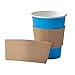 Aspire 100 Pcs Disposable Cup Sleeves Kraft Paper Coffee Cup Sleeve Jackets Holder for Hot Drinks 8 Ounce