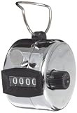 Heathrow Scientific HD6594 Metal Chrome Finished Hand Tally Counter 46mm Diameter x 41mm Width