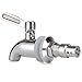Replacement Spigot Spout for Beverage Dispenser, Solid Stainless Steel Water Dispenser Replacement Faucet with Anti-Clogging Cap Polished Finished