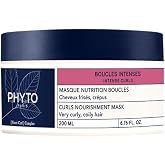 PHYTO Intense Curls Nutrition Hair Mask for Curly &amp; Coily Hair (3A&ndash;4C) | Shea Butter &amp; White Mallow | Deep Hydration | Sulfate-Free | Made in France | 6.76 fl oz / 200 ml