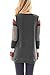 For G and PL Women Loose Longsleeve Striped Knitted Sweatshirt Tunic Tops Casual Color Blocked Cotton T Shirts Grey XL