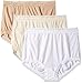 Olga Women's Secret Hugs 3 Pack Brief Panty, French Toast/Pale Blush/White, XL