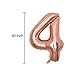 BALONAR 40 inch Jum 40th Rose Gold Foil Balloons for Birthday Party Supplies,Anniversary Events Decorations and Graduation Decorations.