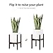 Mkono Plant Stand Mid Century Wood Flower Pot Holder Display Potted Rack Rustic Decor, Up to 8 Inch Planter (Plant and Pot NOT Included), Dark Brownthumb 3