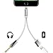2 in 1 iPhone 7 Adapter(Compatible with iOS 10.3) TOPGO Lightning to Charger and Lightning to 3.5mm Aux Earphones Jack Cable for iPhone 7 / 7 Plus [No Calling Function & Music Control] - Silver
