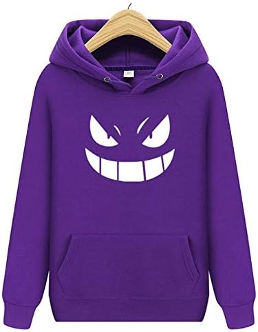 Amazon ゲンガー メンズ パーカー ポケモン プルオーバー かわいい