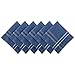 DII French Stripe Tabletop Collection Farmhouse Style Dining Table Linen Napkin Set, 20x20, Blue Chambray, 6 Piece