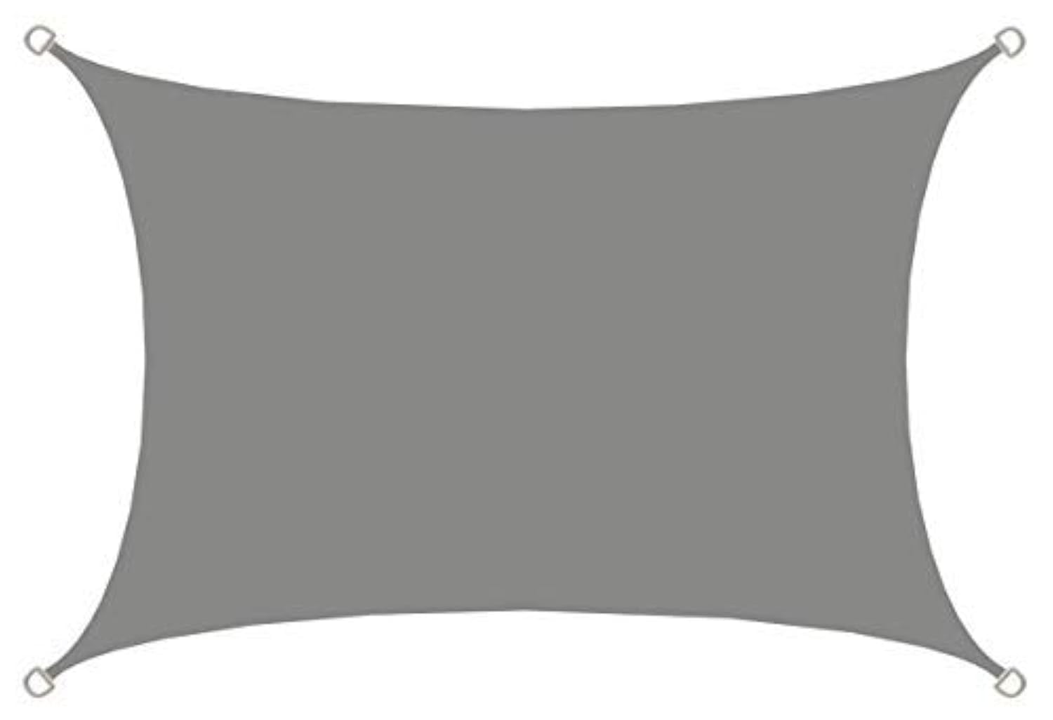 AMANKA UPF50+ UV Shade Sail - 3x2 m Polyester Rectangle - Sun Protection Tarpaulin Canopy Grey