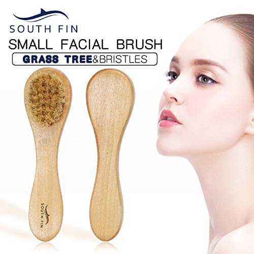 Putars Facial Brush Waterproof Facial Cleansing Brush for Gentle Exfoliation and Deep Scrubbing New Natural Bristle Dry Skin Exfoliation Brush Massager Face Brush Body Brush Face Brush