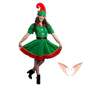 Amazon.com: BTSO Christmas Elf Costumes& Ears for Women ... Amazon.com: BTSO Chr
