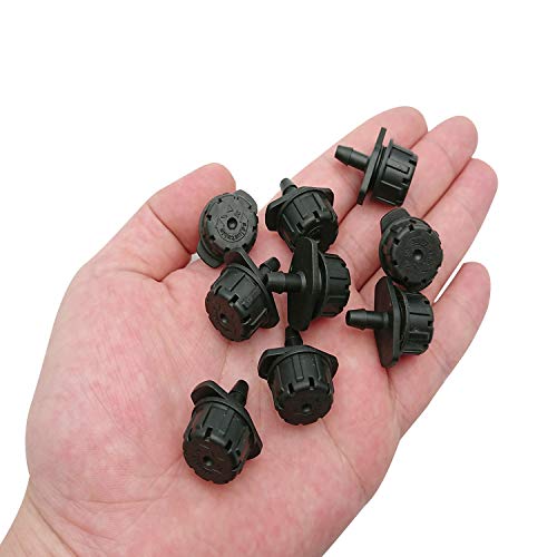 MANSHU 150pcs Adjustable Irrigation Drippers Sprinklers 1/4 Inch Emitter Dripper Micro Drip Irrigation Sprinklers for Flower beds, Vegetable Gardens, Lawn, Herbs Gardens. - Thumbnail 3