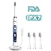Electric Toothbrush LCD Display Sonic Rechargeable Whitening Toothbrushes with Interval Smart Timer 5 Modes Waterproof Best Soft Replacement Heads Clean as Dentist for Adults and Kids