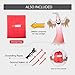 VIVOHOME 8FT Halloween Inflatable Yard Decor, Giant Red Ghost, Outdoor Blow Up with Built-in LED Light for Lawn, Garden, Party