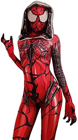 Gwen Stacy Gwenom Cosplay Costume | Lycra Fabric Halloween Superhero Bodysuit | Includes Mask and Lenses