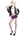 HDE Women's Red and Blue Metallic Sequin Booty Shorts for Harley Misfit Halloween Costume