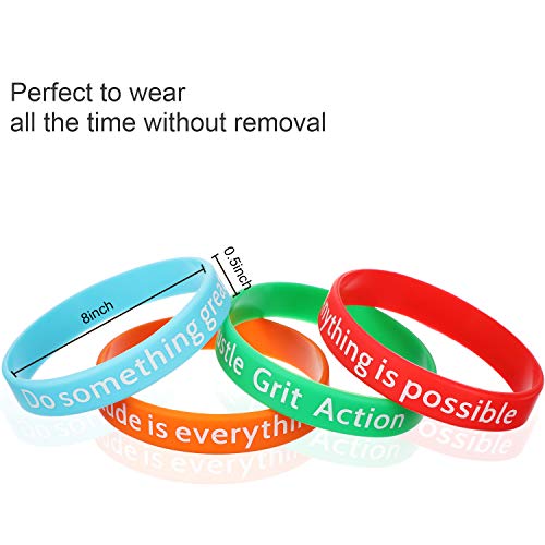image for Norme 36 Pieces Motivational Bracelets Silicone Wristbands Inspiration