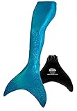 Fin Fun Sparkle Mermaid Tails with Monofin for Swimming - Kid and Adult Sizes